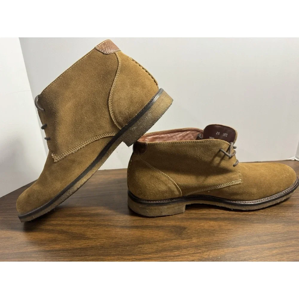 Johnston & Murphy Copeland Chukka Boots 25-1872 Camel Suede Mens 11 Crepe Sole